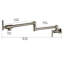 Robinet de robinet de cuisine mural pliant pour robinet de cuisine à double bras articulé en laiton-61456798