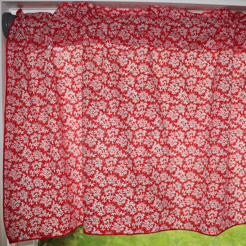 Cantonnière Clinten, L 58 po x L 28 po, Rouge