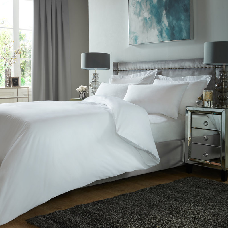 Satin Fitted Sheet, Single (3'), White