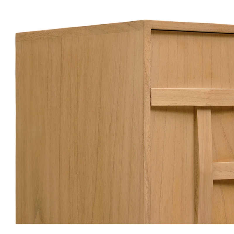 Solid Wood Vintage Accent Cabinet, Burlywood