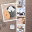Padang en coton et porte-coton-tige avec plateau en bambou-91037810
