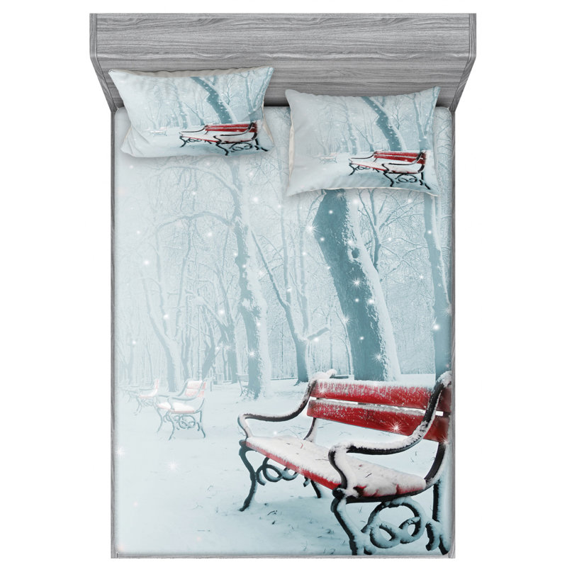 Forest Microfiber Sheet Set, Queen Sheet Set with Fitted Sheet