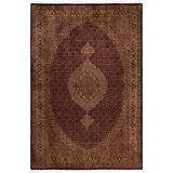Overdyed Hand-Knotted Wool Modern-Contemporary Brown Area Rug 6' 1" x 9' 0"
