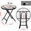 Htoo Round Metal Folding Outdoor Side Table , 46cm cm W 46cm cm D-1681135660