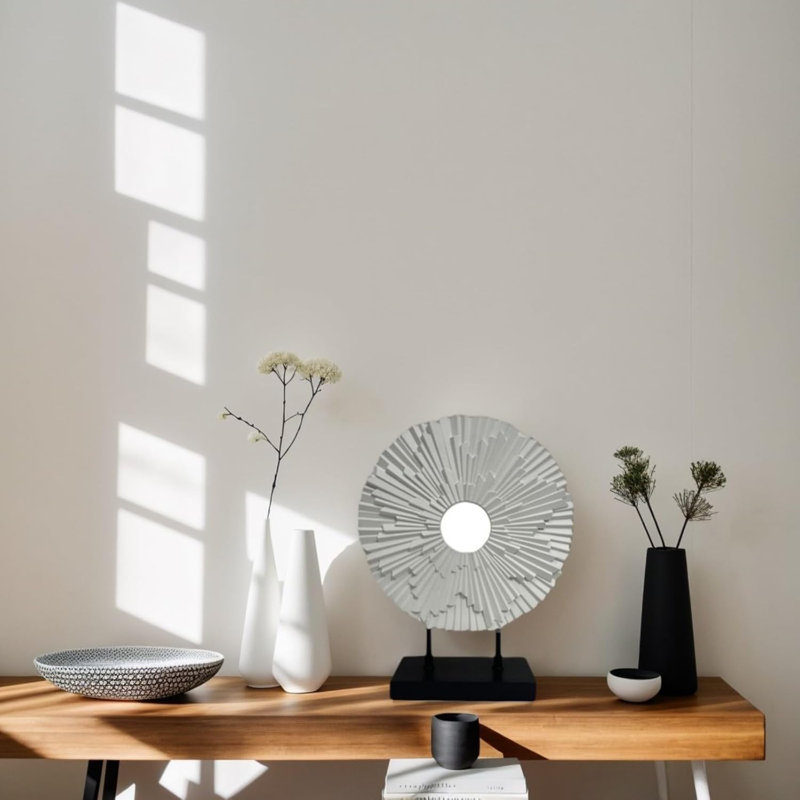 Minimalist Round Statue Above Cabinet Decor Kitchen, Modern Decorative Sculpture Home Decorations For Living Room Coffee Table, Office Decor Items, Center Pieces Decoration