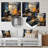 Yellow And Blue Piano Jazz Room Harmony III - Piano Metal Wall Art-1597703021