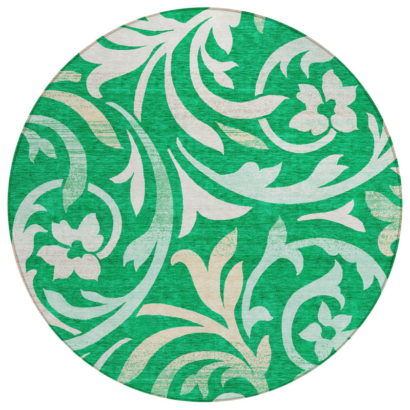 Washable Indoor / Outdoor Rug, Round 8'