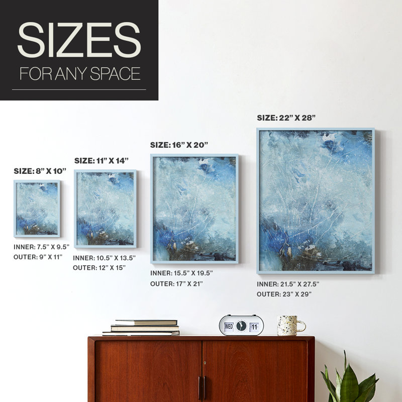 Coastal Seas III - reproduction encadrée de qualité supérieure - prête à être accrochée - aucun clou requis - aucun clou requis