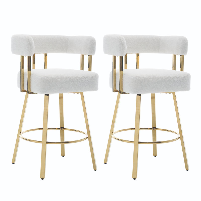 Chaises d'appoint blanches de luxe avec pieds en métal, design moderne pour la maison