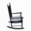 Chaise berçante en bois NOIR, sans passe-partout-203890464