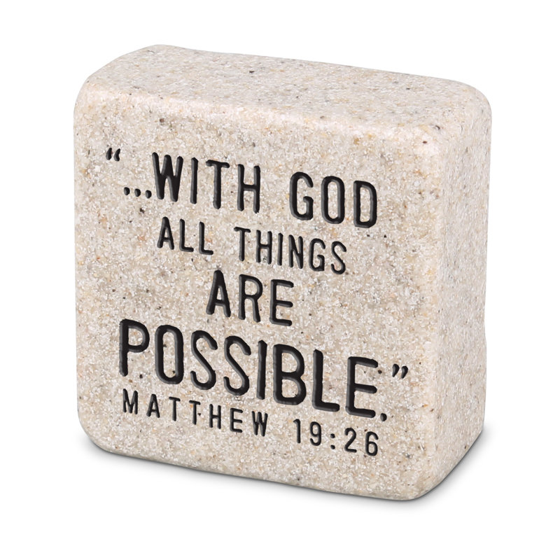 Table Shebeen Scripture Stone Faith 2,25 H