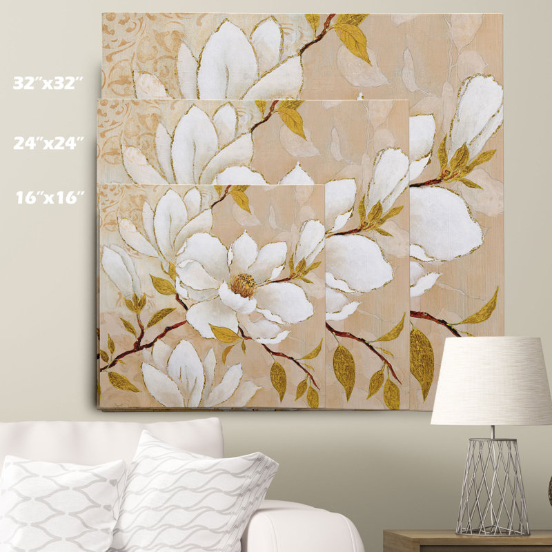 Reproduction d’art sur toile, "Golden Dogwood I" par Eugène de l’Université Eugène, H 32 po x l 32 po x P 1,5 po