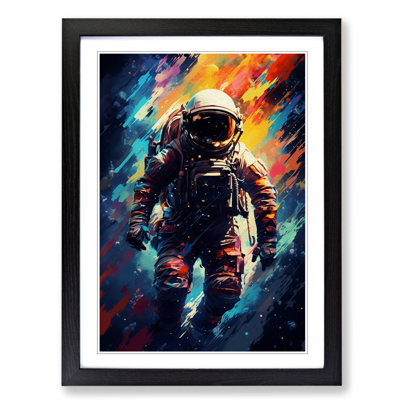 Single Picture Frame Print on Wood, Black Framed, 64cm H x 46cm W