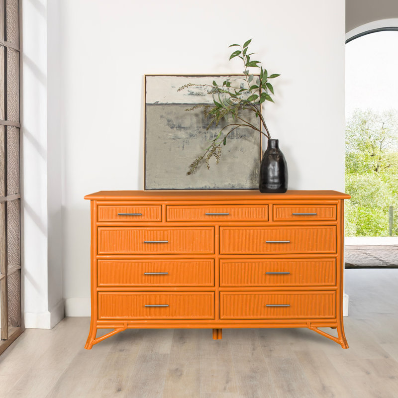 Bermuda 9 - Drawer Dresser, Citrus Orange