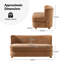 Greigh 160cm W Modern Upholstered Boucle Curved 2 seater sofa Set of 2-797303289