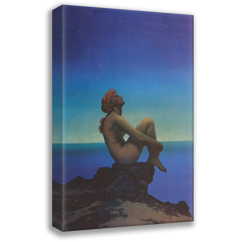 Étoiles par Maxfield Parrish, toile tendue avec châssis, H 40 po x l 28 po