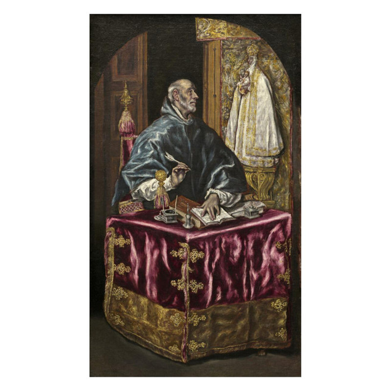 Saint Ildefonso par El Greco - Estampe numérique, H 28 po x l 22 po