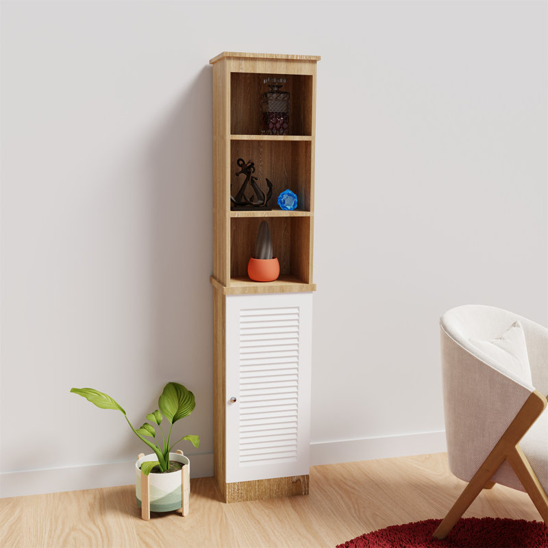 Rangement pour salle de bain Garney, Chêne