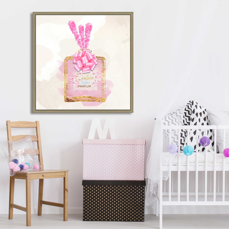 Parfum Sugar (Square) par By Jodi - impression, Cadre flottant champagne, H 21,5 po x l 21,5 po x P 2 po