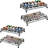 Under Bed Shoe Storage with Wheels,4 Pack Under Bed Storage Containers