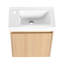 Ensemble de meuble-lavabo mural 20 po avec lavabo en céramique, armoire de rangement avec portes, ensemble d'armoire de salle de bain