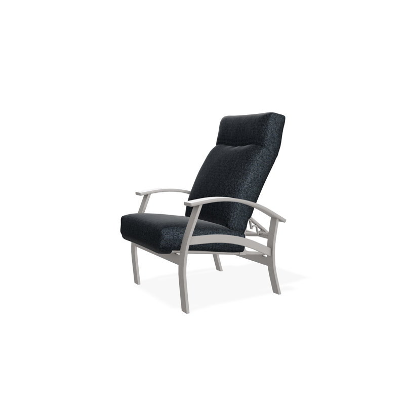 Belle Isle Outdoor Lounge Chair, Restore Indigo, Warm Gray