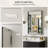 Modern & Contemporary Matte Black Aluminum Alloy Framed Rectangular/Square Bathroom Vanity Mirrors with HD Tempered Glass-199573096-199573101