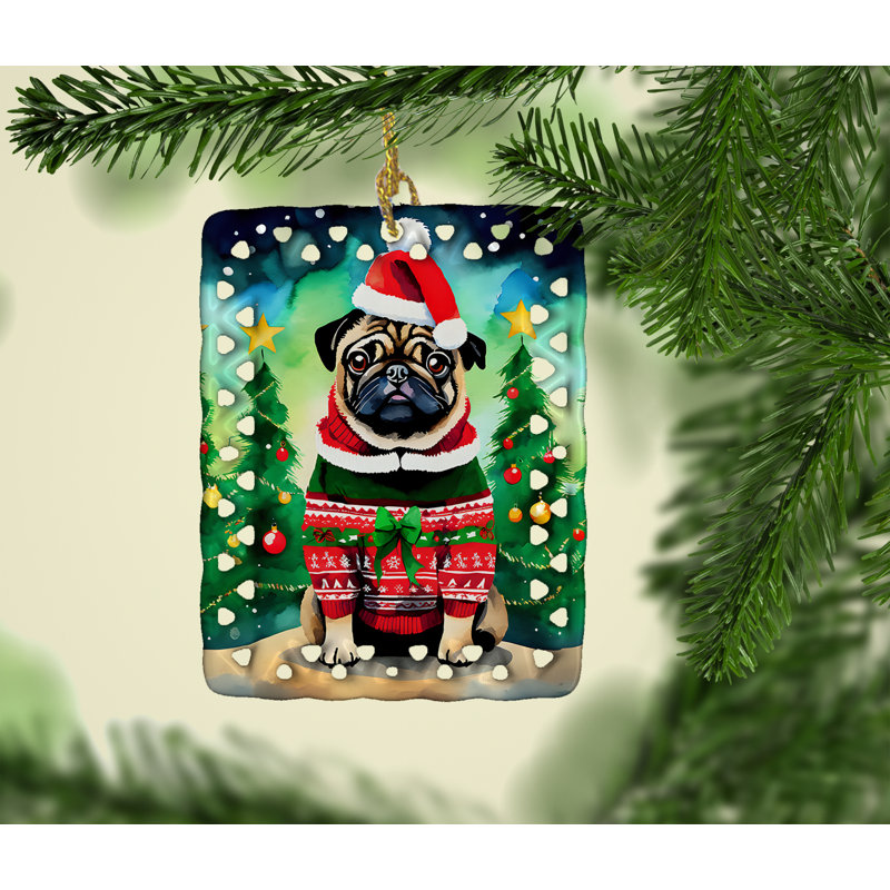 Ornement en porcelaine de Noël carlin, Carlin 3587