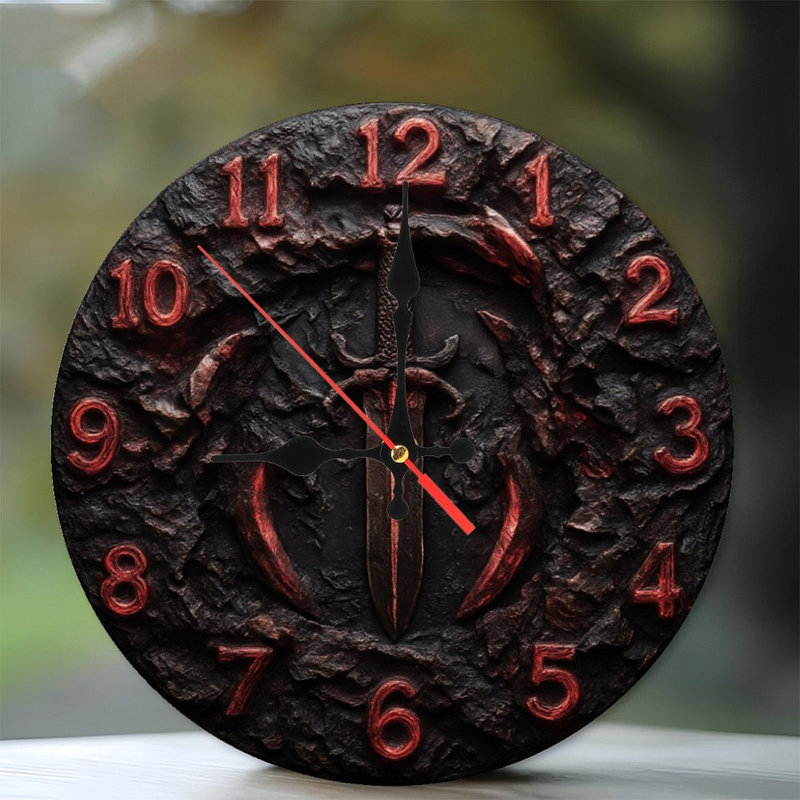 Horloge chiffres et épée