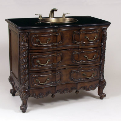 42'' Single Bathroom Vanity with Stone Top