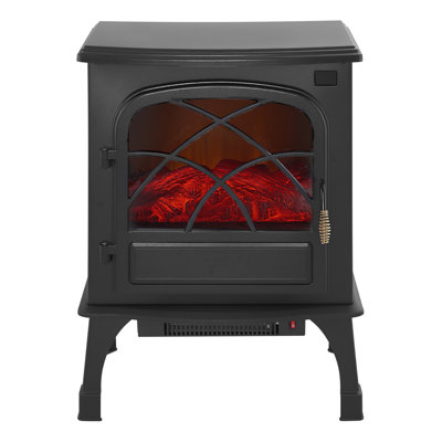Chaufferette électrique sur pied 25,5 "avec flammes 3D réalistes et télécommande