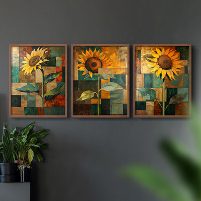 Étude florale CLXI - Ensemble de 3 estampes numériques - Prêt à accrocher