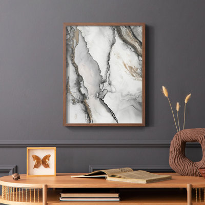 Abstract Ink Fantasy I Framed Print - Solid Wood