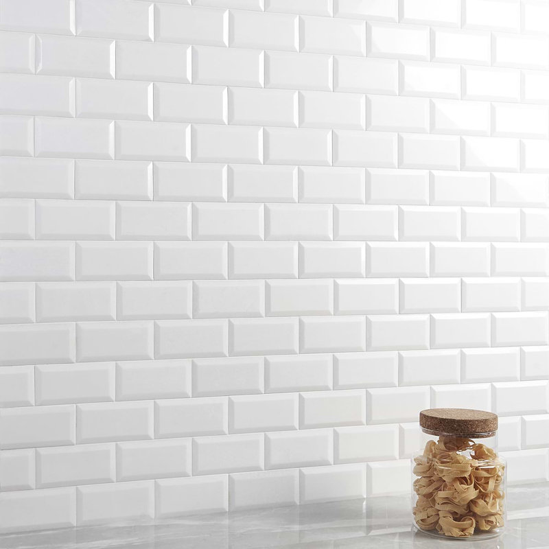 Thassos 3x6 Beveled Polished Marble Subway Tile