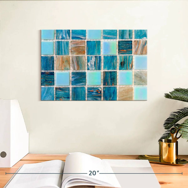 Carreaux de mosaïque turquoise Kerner, H 8 po x l 12 po