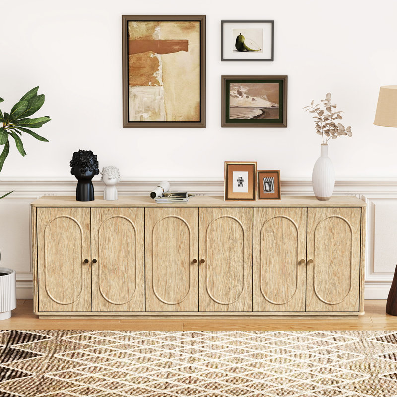 62.99'' Wide 6 - Door Sideboard Accent Cabinet, Natural