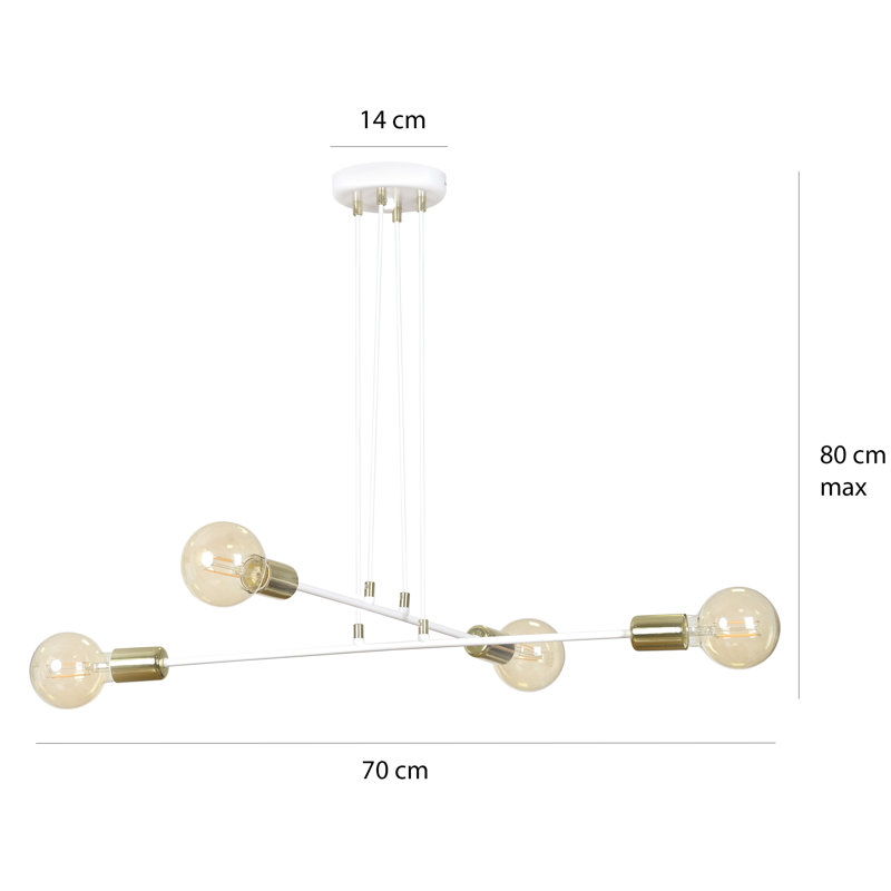 Muniz 4 - Light Cluster Pendant, White