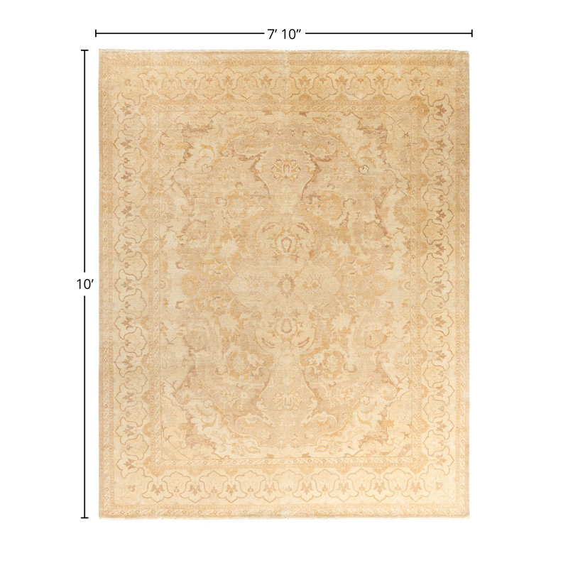 Tapis unique en laine 7 pi 10 po x 10 pi Poesy