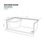 Base de douche à seuil simple l 60 po x P 32 po avec siège-92409644