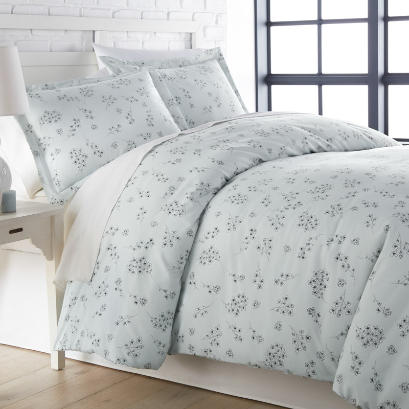 Sweet Florals Collection Florals Duvet Cover Set, Twin/Twin XL Duvet Cover + 1 Sham, Cream