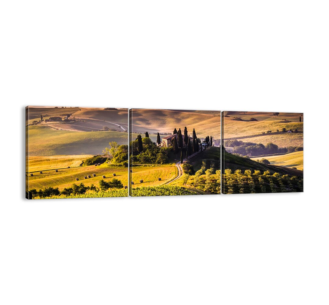 3-tlg. Leinwandbilder-Set - Fotografie „Arkadia - Tuscan Landscape”