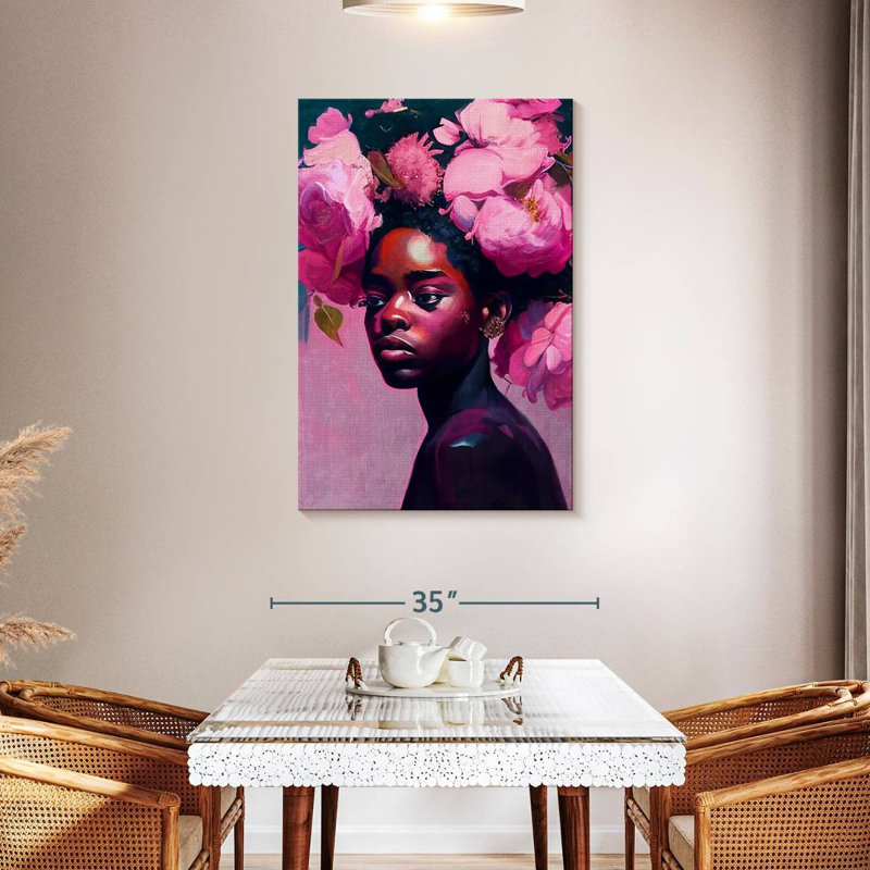 Portrait de pivoine africaine Leisha, H 45 po x l 30 po