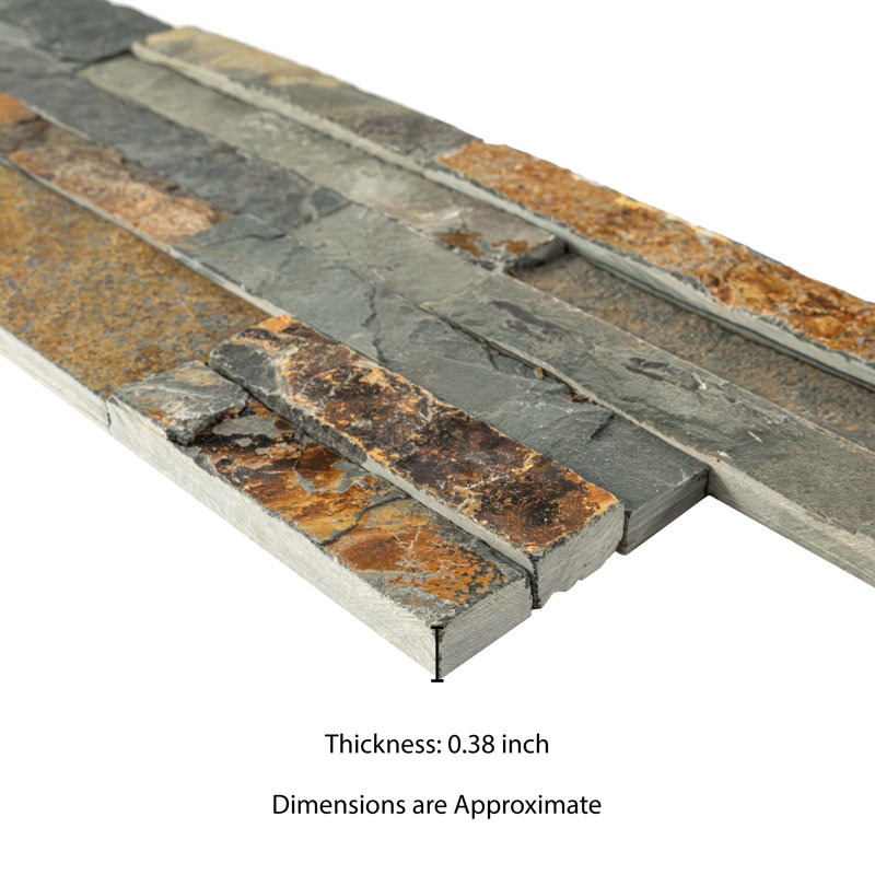 Stonecrest 6 in. x 24 in. Split Face Natural Stone Ledger Panel Wall Tile, Sunnyvale