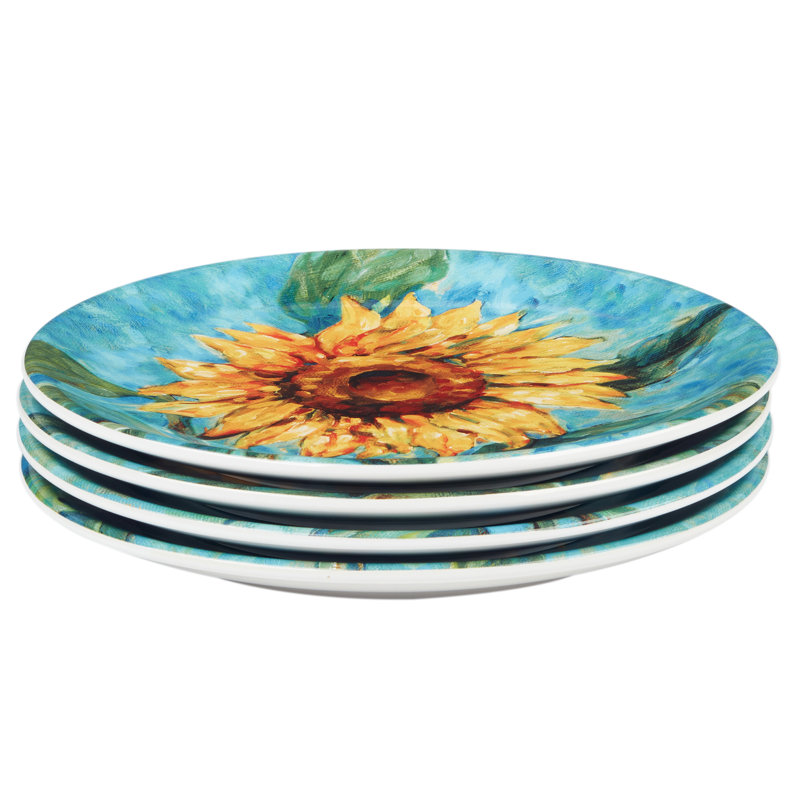 Certified International Golden Sunflowers Salad Plate - Thumbnail 3