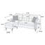 Ensemble modulaire réversible avec 2 coussins décoratifs brun clair-1531799702