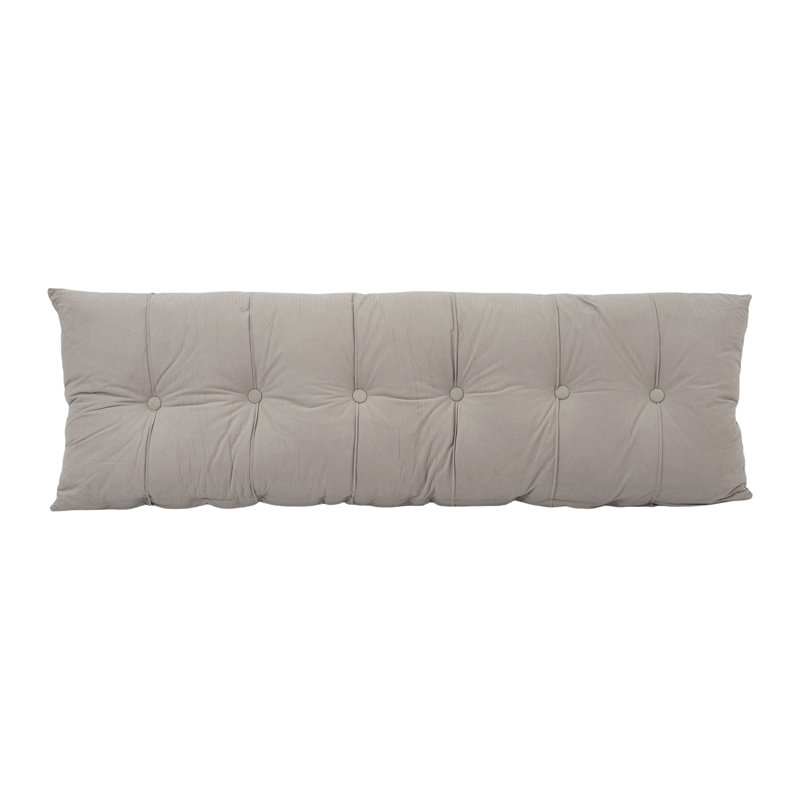 Upholstered Headboard Pillow, 180cm W x 60cm D, Dark Grey