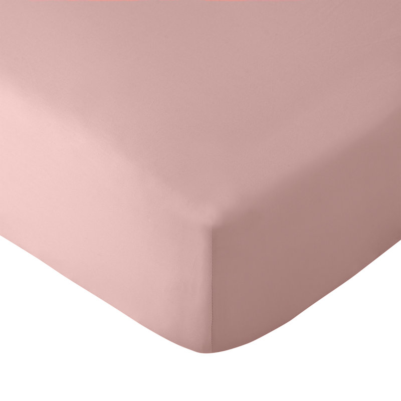 So Soft Non-Iron Fitted Sheet, Single, Blush Pink
