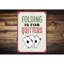 Enseigne pliante en aluminium «Is is quitters»-58289178