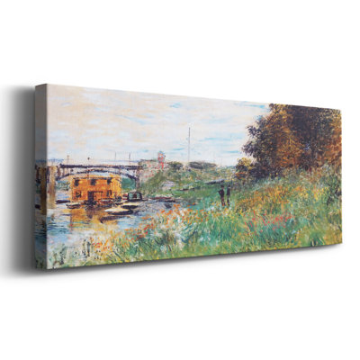 «Les rives de la seine au pont d'Argenteuil, 1874», reproduction sur toile