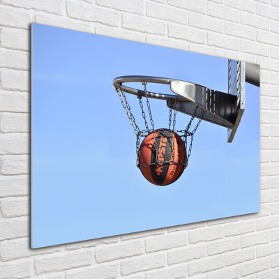 Basketball - No Frame Print on Glass